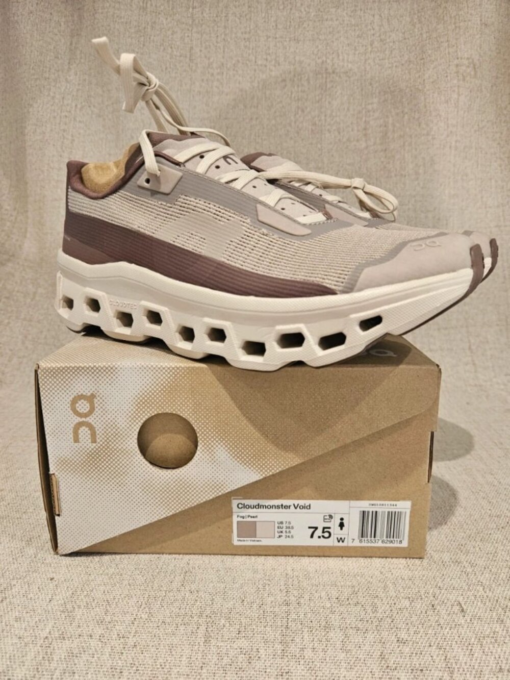 On Cloudmonster Void Fog/Pearl Women’s US 7.5